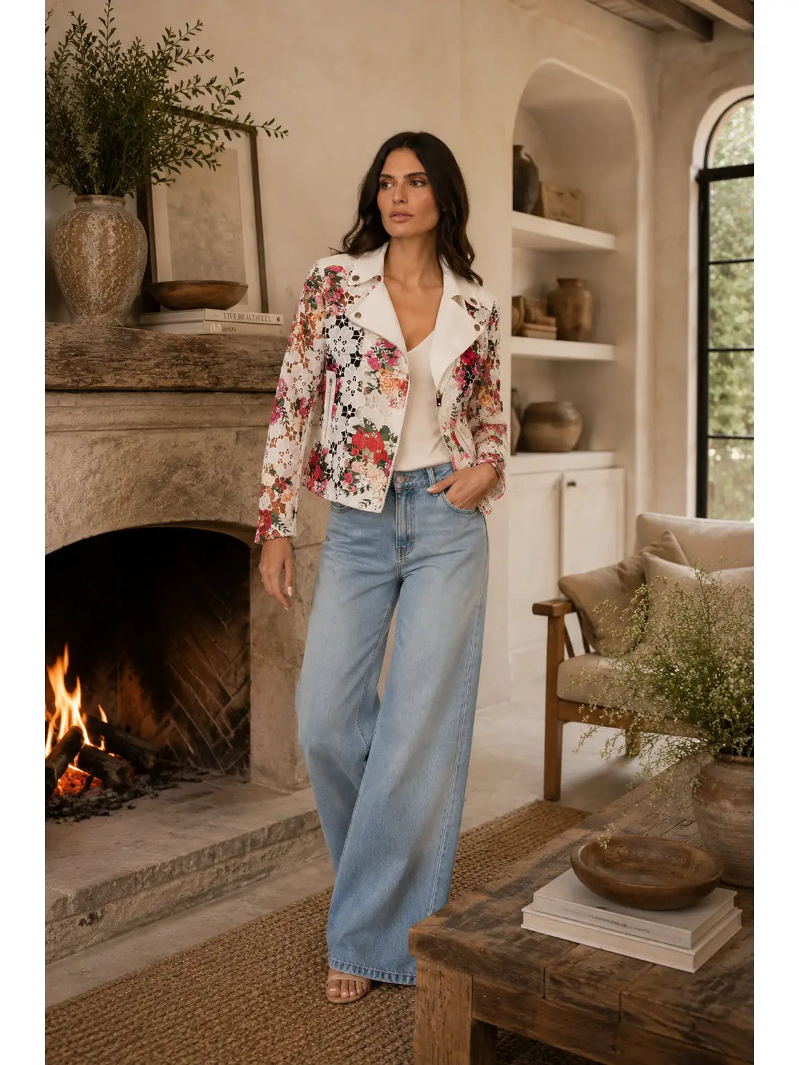 Painted Garden Moto Jacket