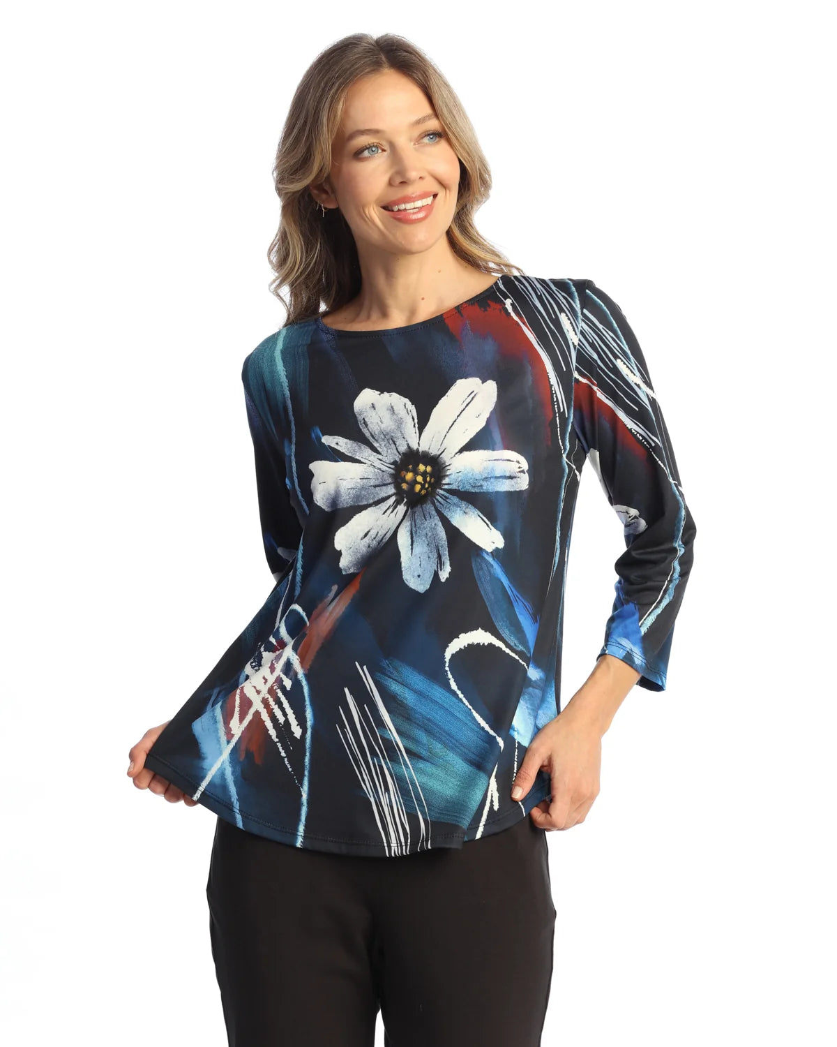 ALICIA SOFT-TOUCH ROUND HEM TOP