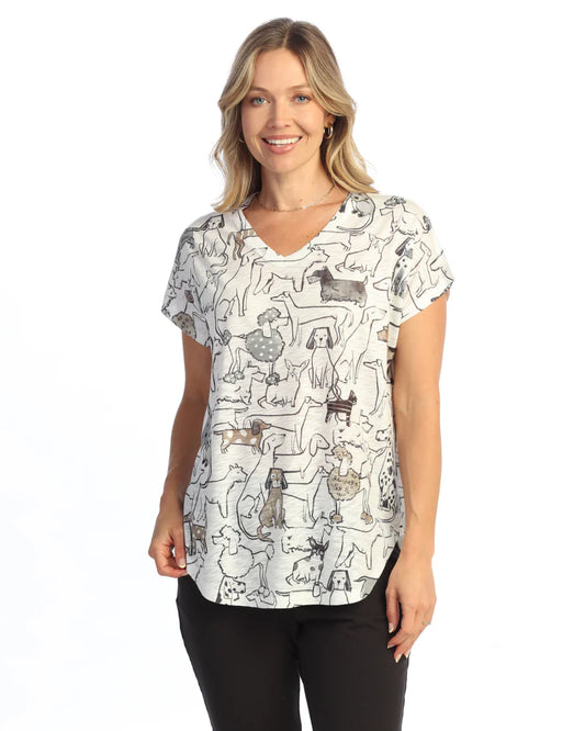 Paw Pals V-Neck Dolman Sleeve Top