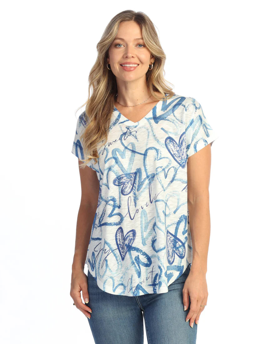 Sweetheart V-Neck Dolman Sleeve Top