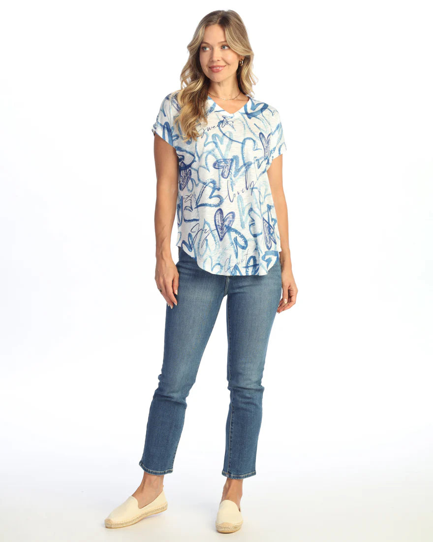 Sweetheart V-Neck Dolman Sleeve Top