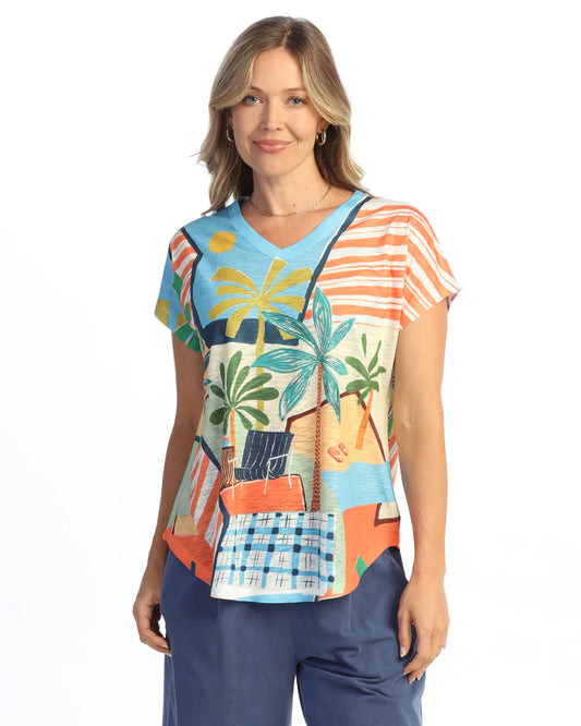 Siesta V-Neck Dolman Sleeve Top