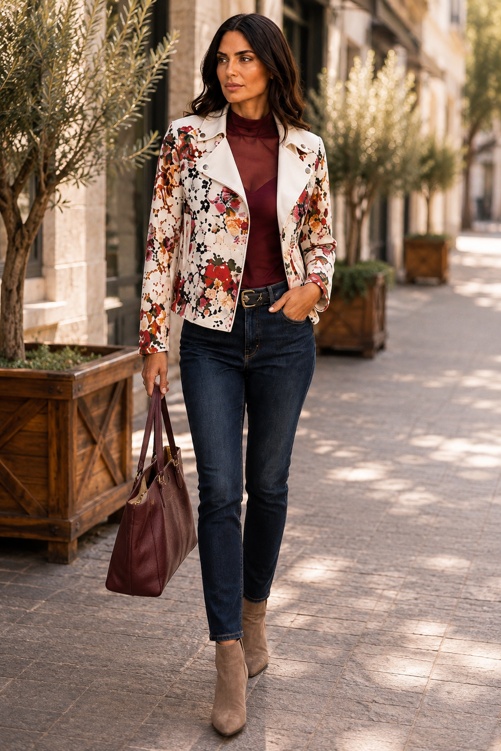 Painted Garden Moto Jacket