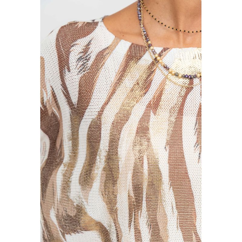 Mocha Zebra Knit Sweater