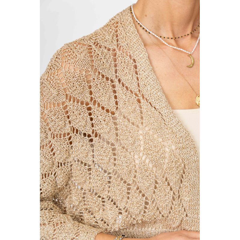 Champagne Cropped Cardigan