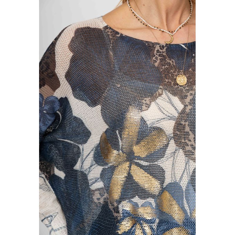 Midnight Floral Knit Sweater