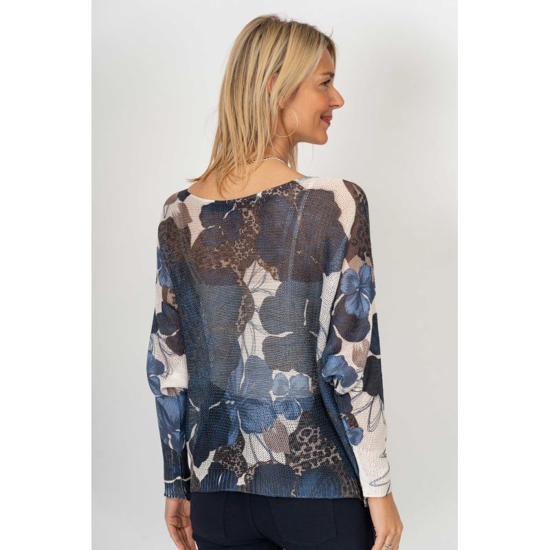 Midnight Floral Knit Sweater