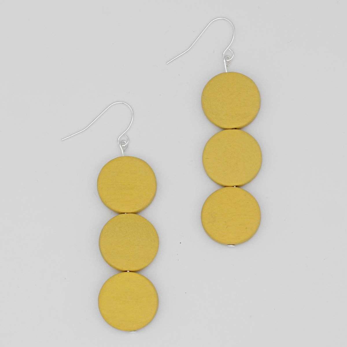 Yellow Triple Bead Kira Earring